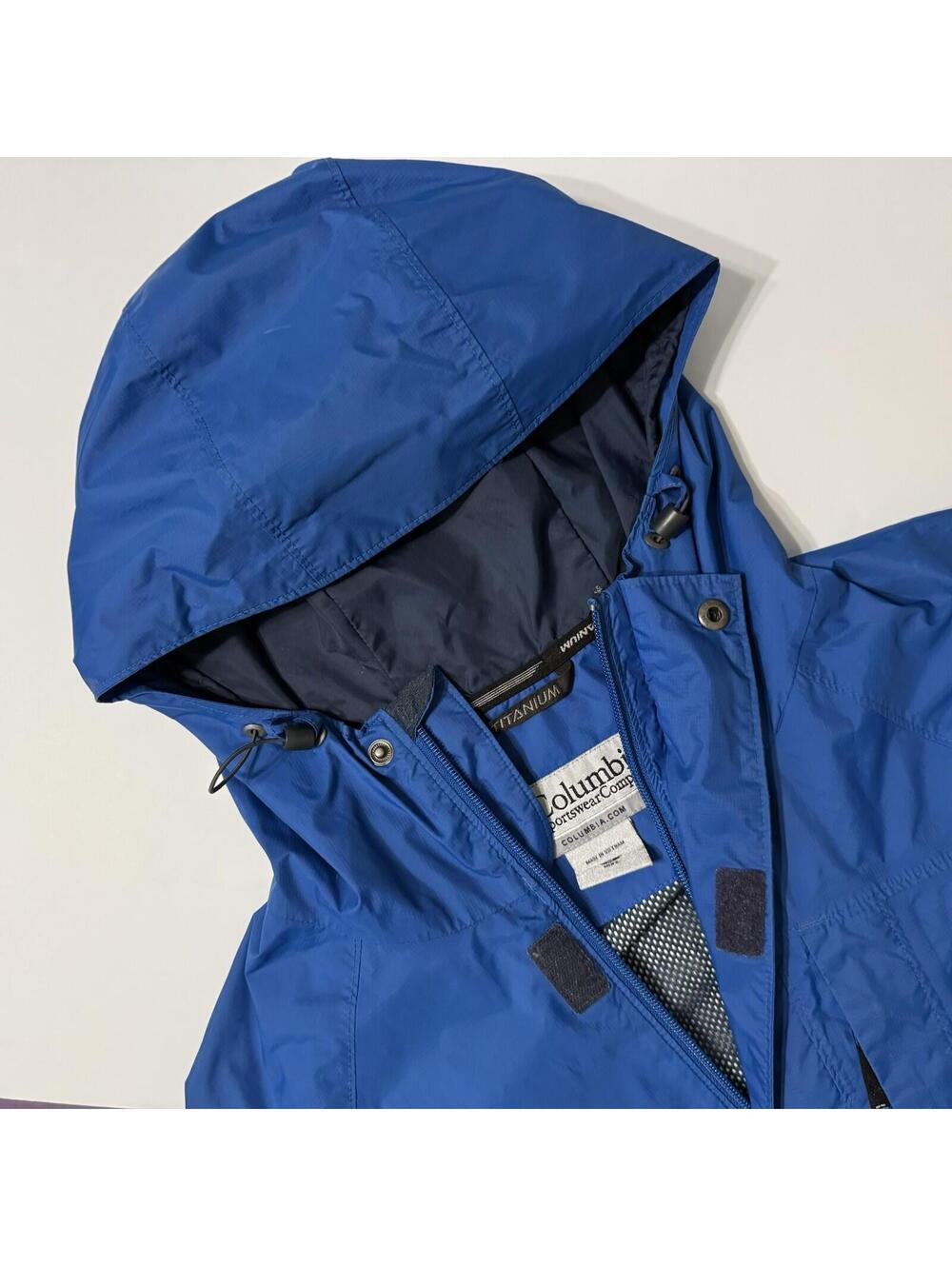 Vintage Columbia Titanium Windbreaker Hooded Jacket Packable Men’s Medium